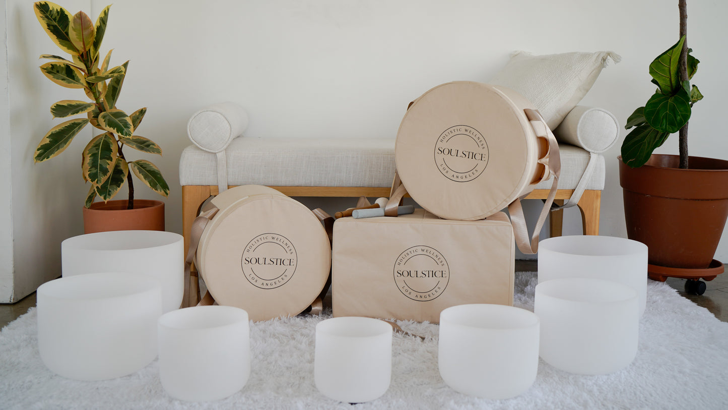 Full Spectrum Frosted Crystal Bowl Set - 7-Piece