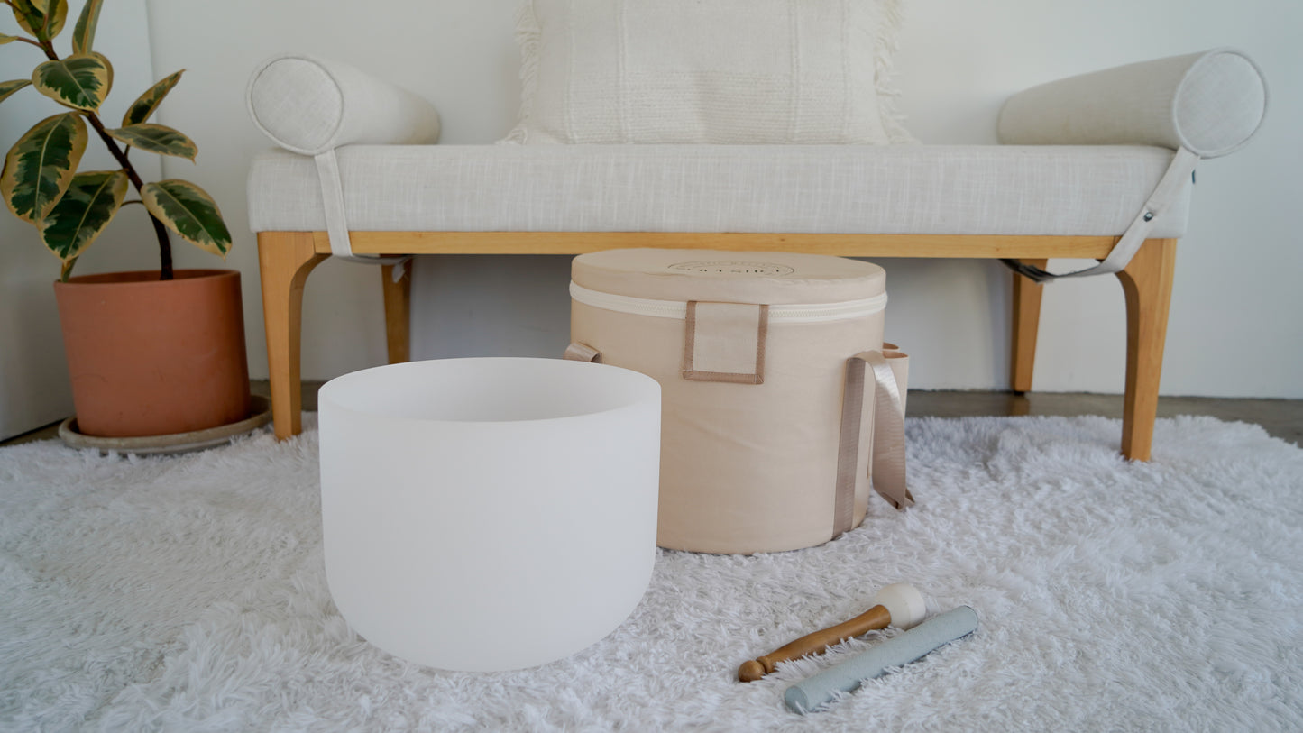 Calm Confidence Frosted Crystal Bowl